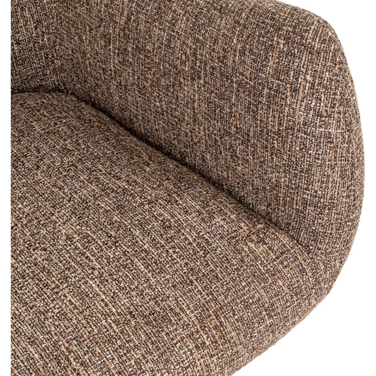 Chaise de salle à manger pivotante tweed tweed brun et bronze, RECOLLECTION