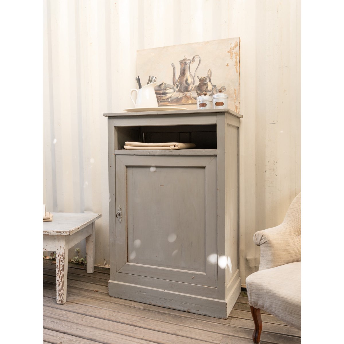 Confiturier en bois gris Gilbert N°1765 - Bon état gris, DEBONGOUT