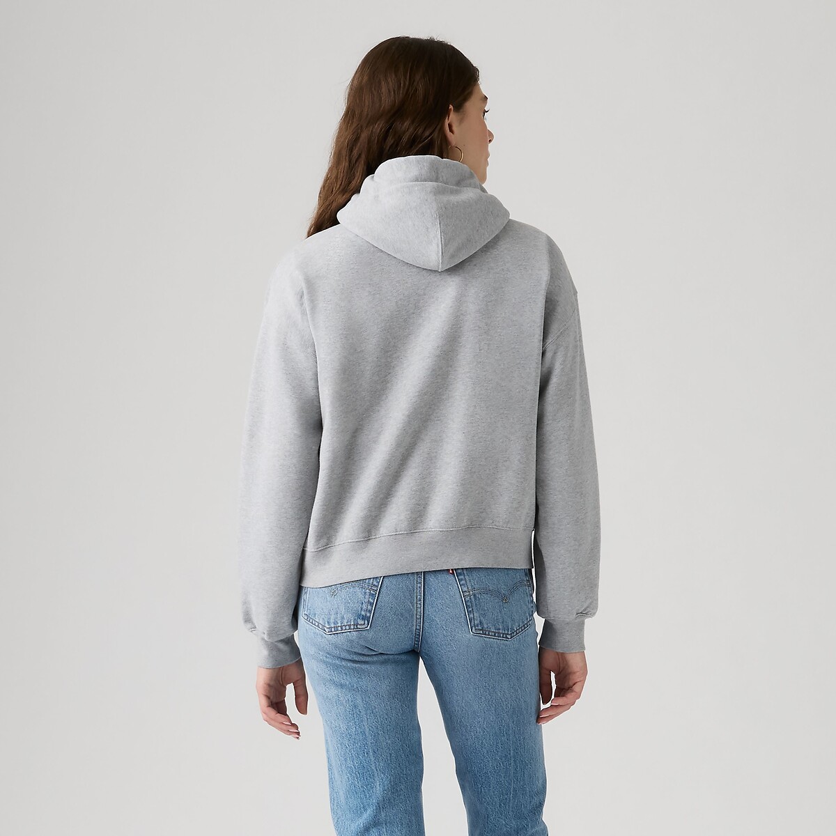 Sweat à capuche col lavallière gris, LEVI'S