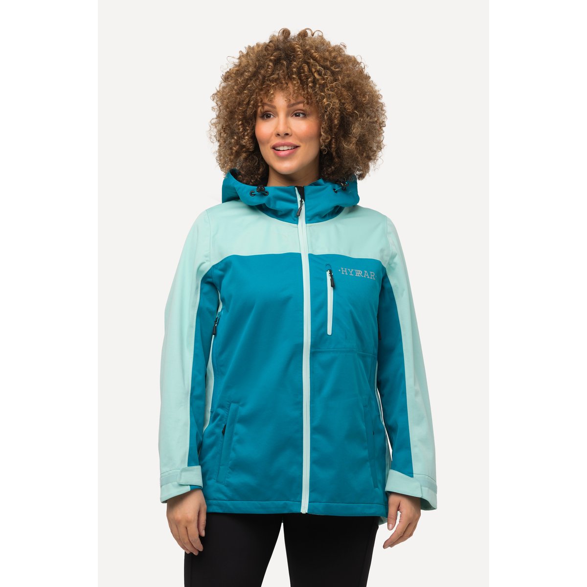 Veste technique HYPRAR, imperméable, capuche bleu turquoise, ULLA POPKEN