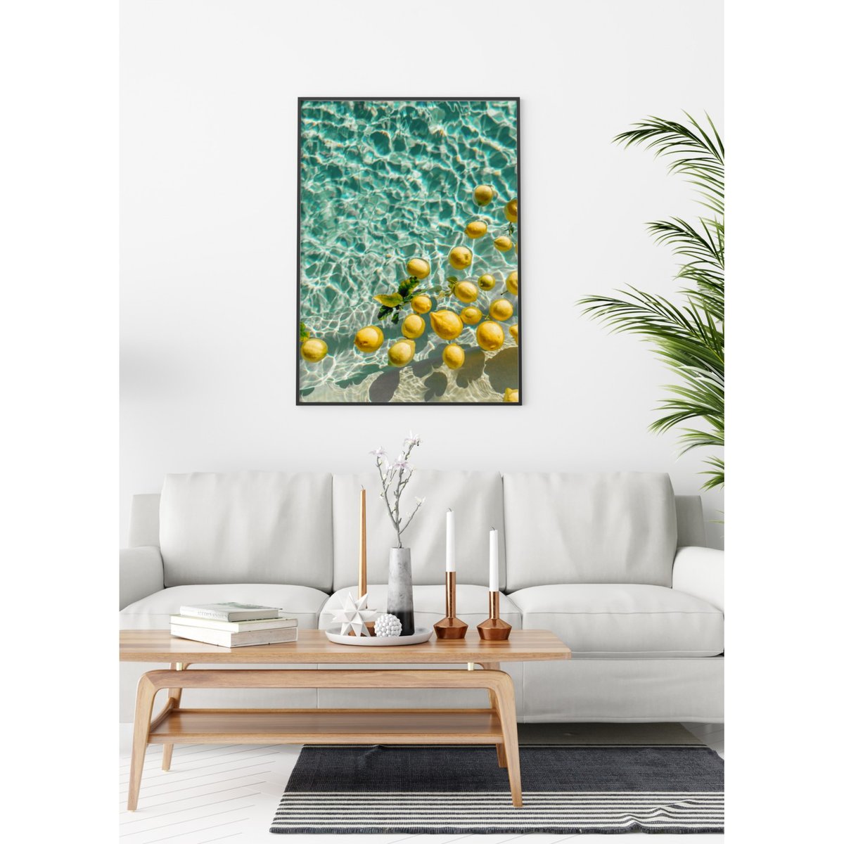 Poster Lemon Water blanc, L'AFFICHERIE