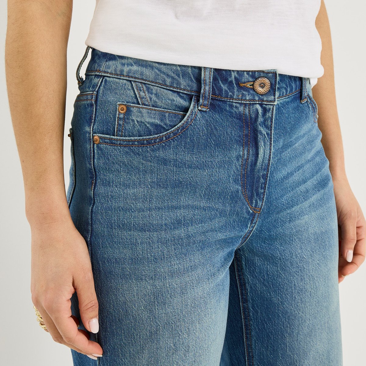 Jean droit TEXAS D01 bleu stone, GRAIN DE MALICE