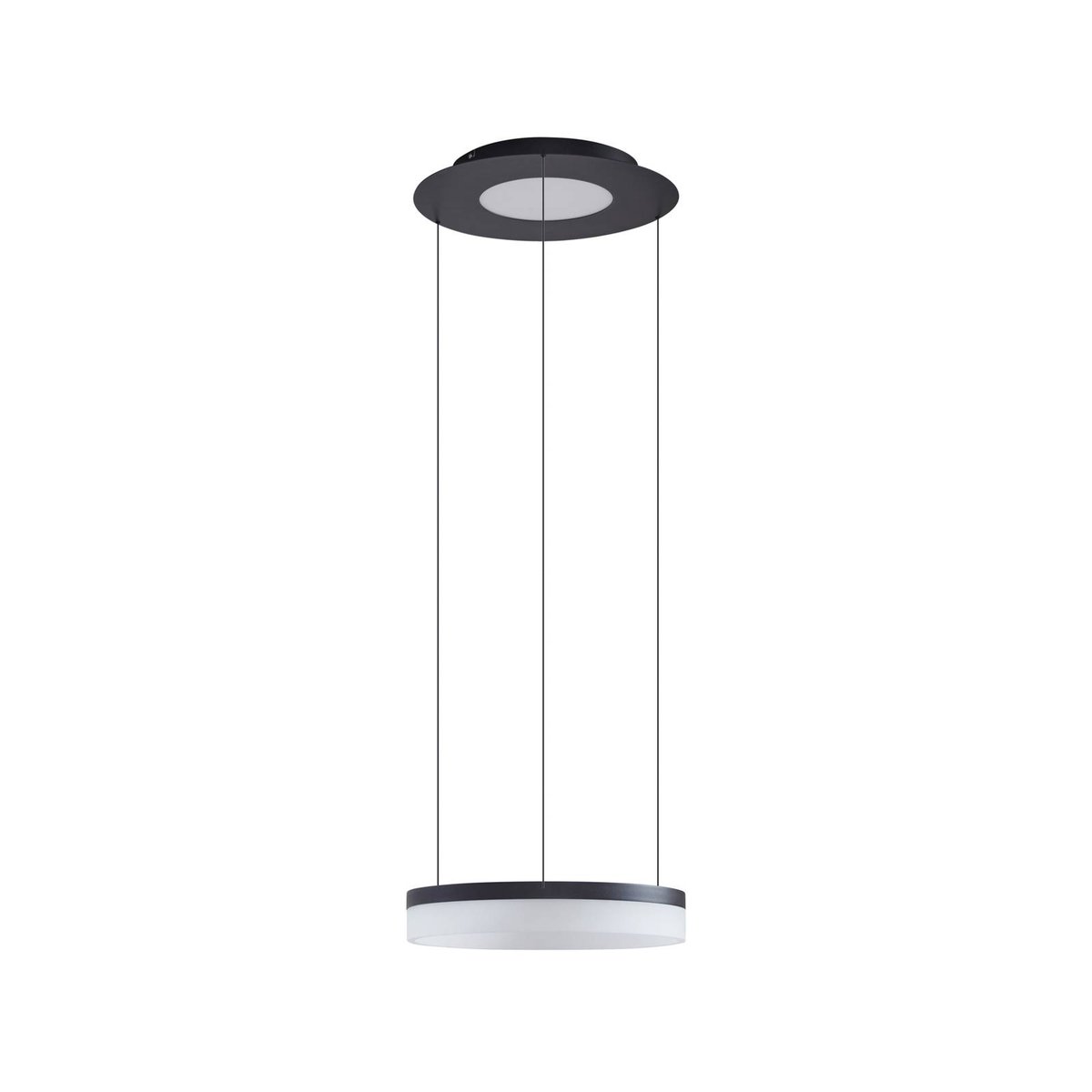 Suspension connectée  moderneLED, Squillo noir sable, blanc, LUCANDE