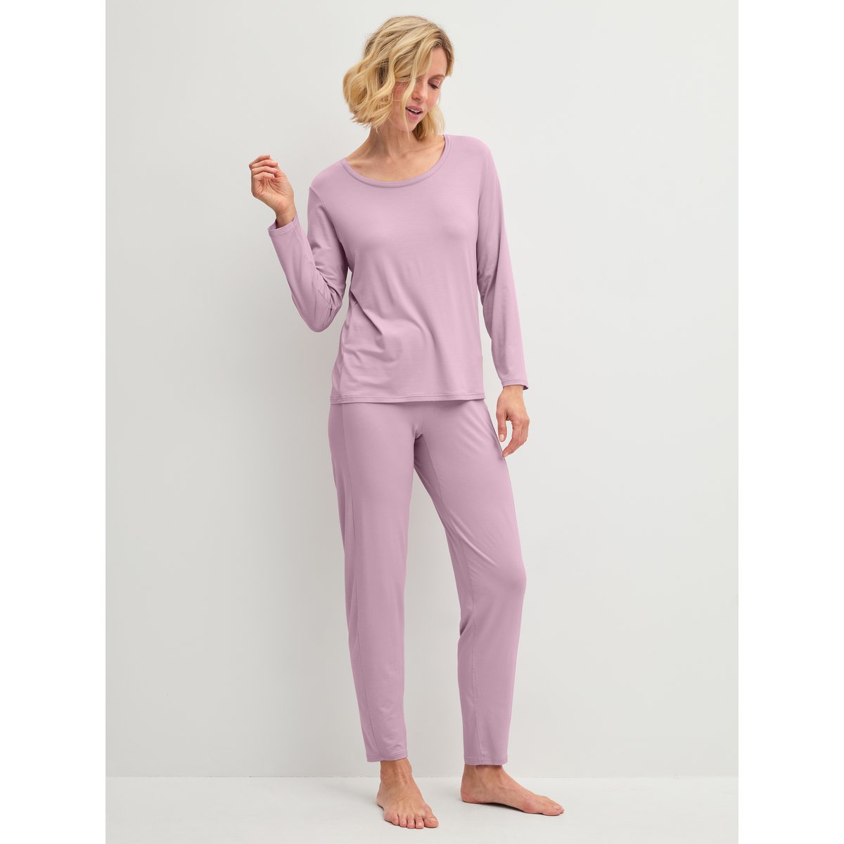 T-shirt à manches longues manches longues Modal DEEPSLEEPWEAR BALANCING dawn pink, CALIDA