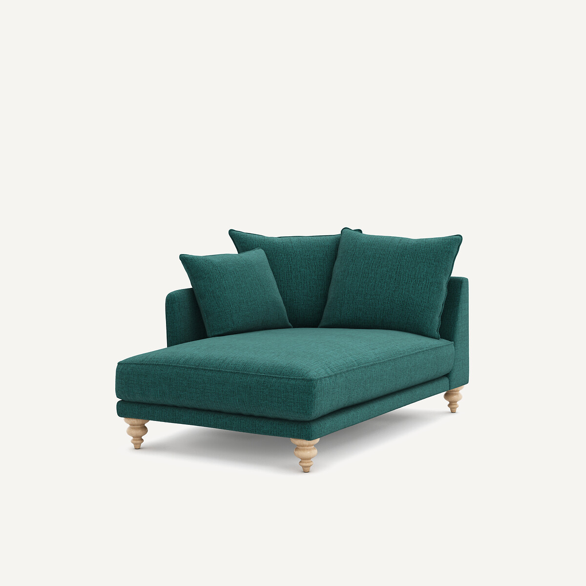 Méridienne en toile jaspée, LAZARE vert de minuit, AM.PM