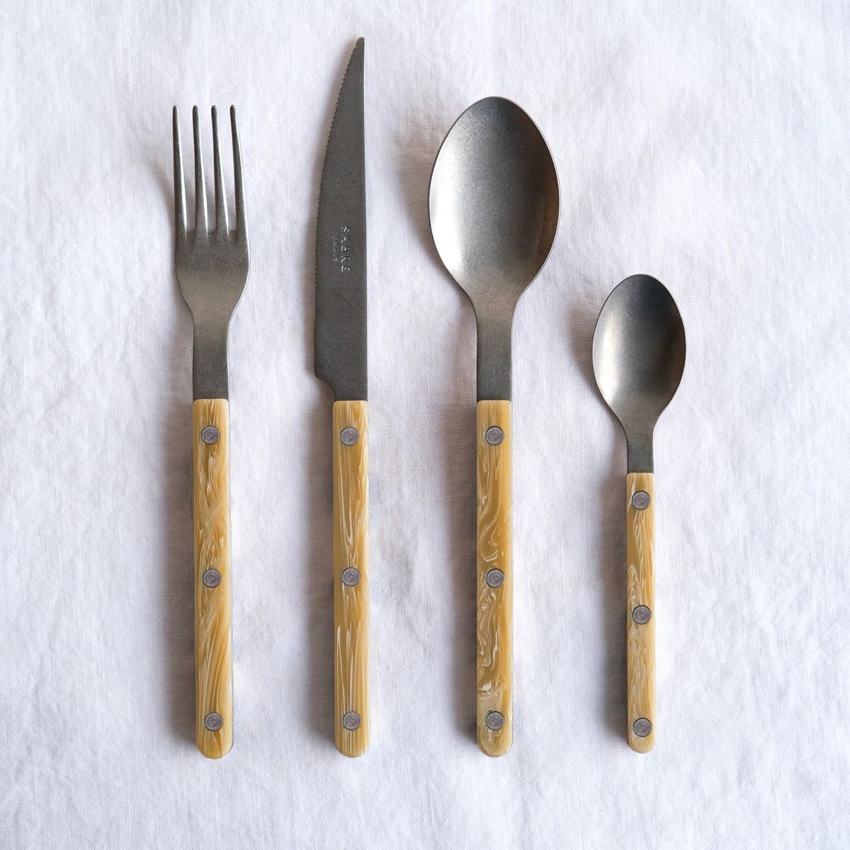 Ménagère 24 pièces, Bistrot Vintage effet corne, SABRE