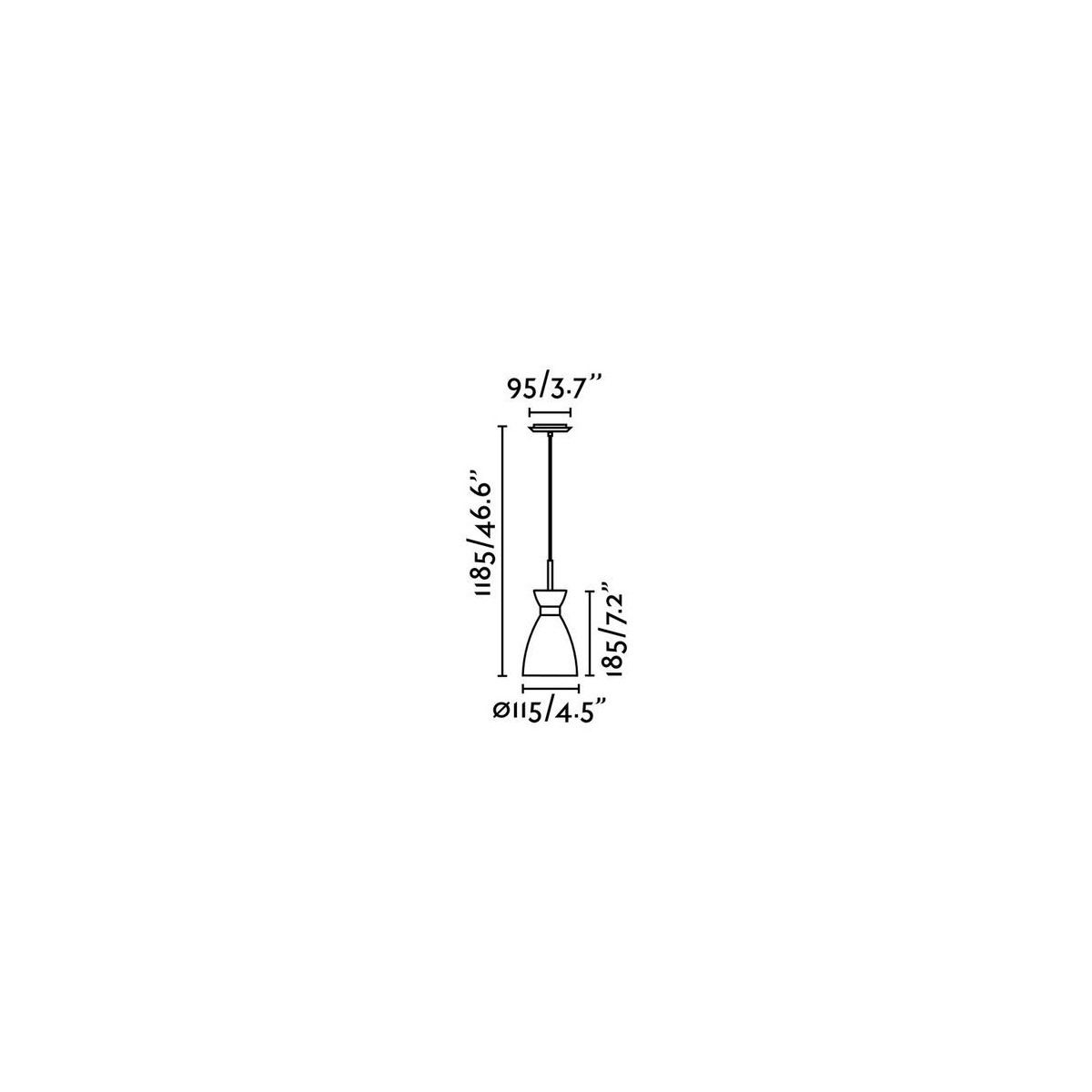 Suspension    RETRO cuivre, FARO