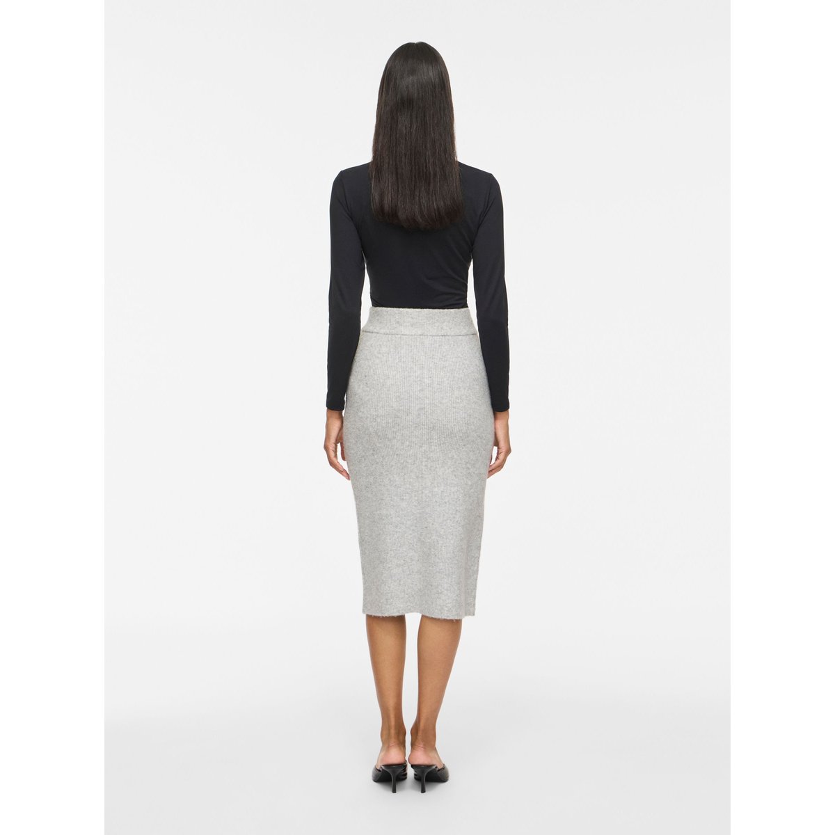 Jupe En Maille gris - light grey melange1, VILA