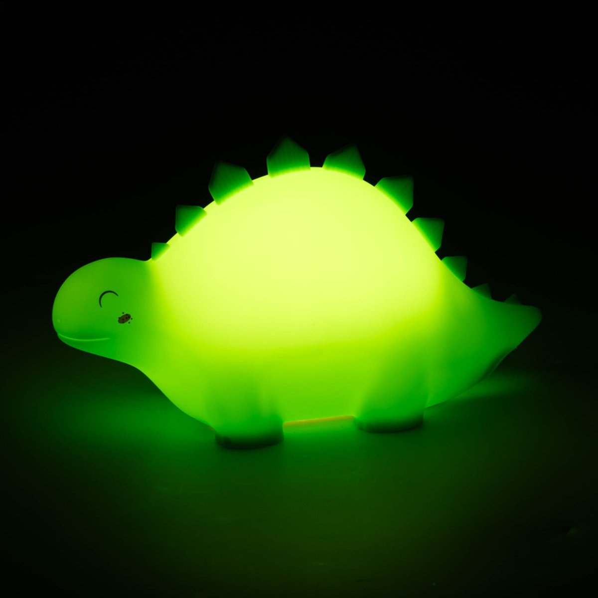 Veilleuse Dino en silicone rechargeable USB vert, AMADEUS LES PETITS