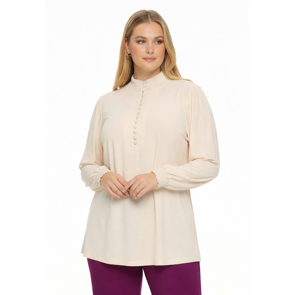 Tunique avec manches longues rose, YOEK