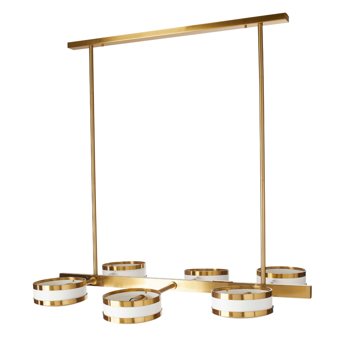 Lustre en métal blanc et doré SONIK doré, SIGNATURE
