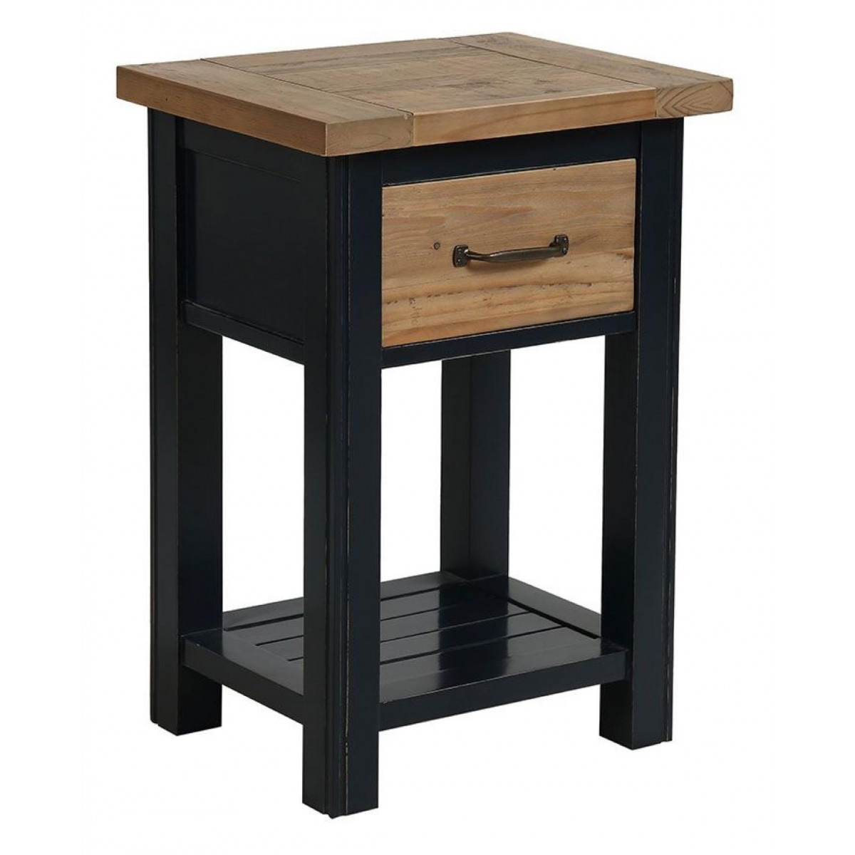 Table de chevet 1 tiroir - RIVAGES noir, INTERIOR'S