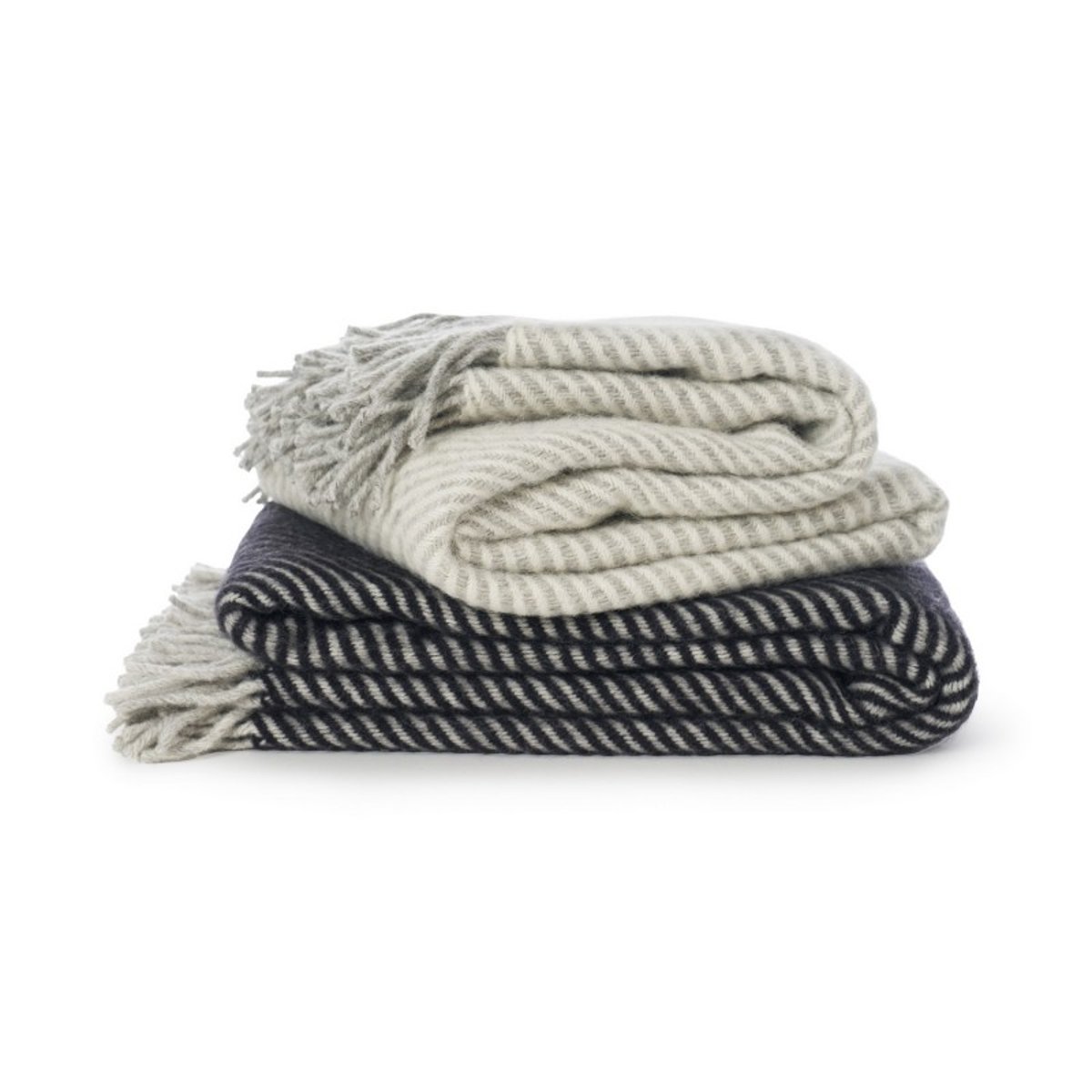 Plaid laine suédoise classique  CARL noir, KLIPPAN