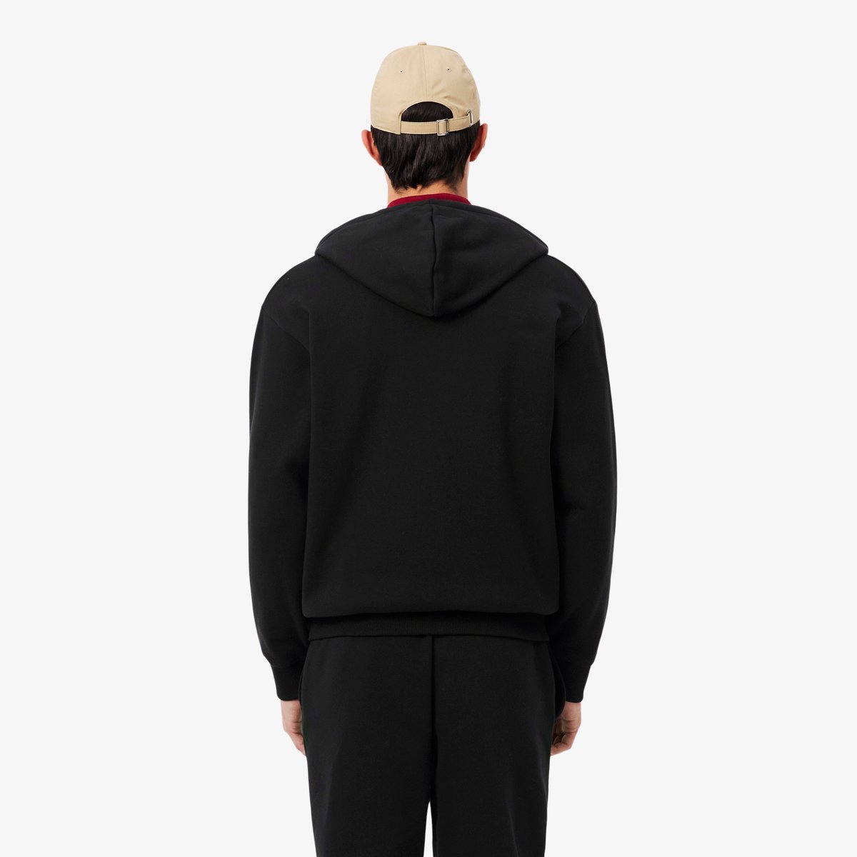 Sweatshirt à capuche molleton noir-031, LACOSTE
