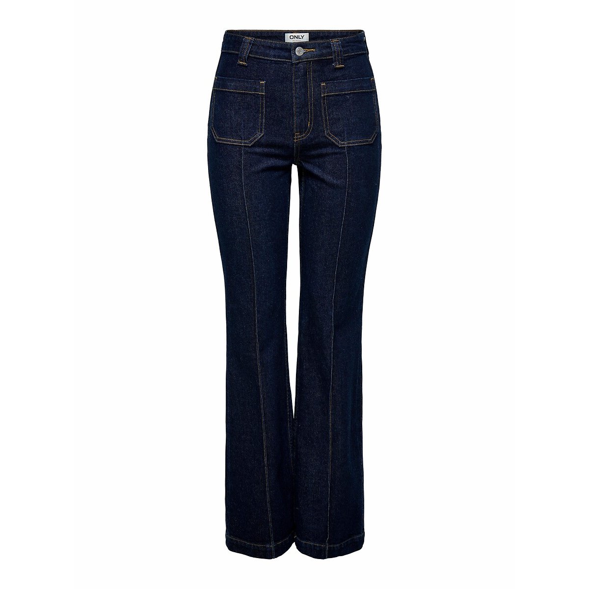 High Waist Flared Jeans untreated denim, ONLY