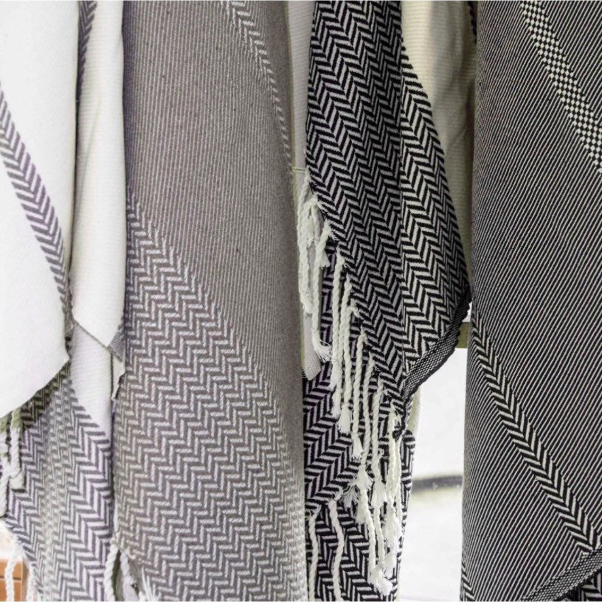 Plaid coton OSLO taupe, FEBRONIE