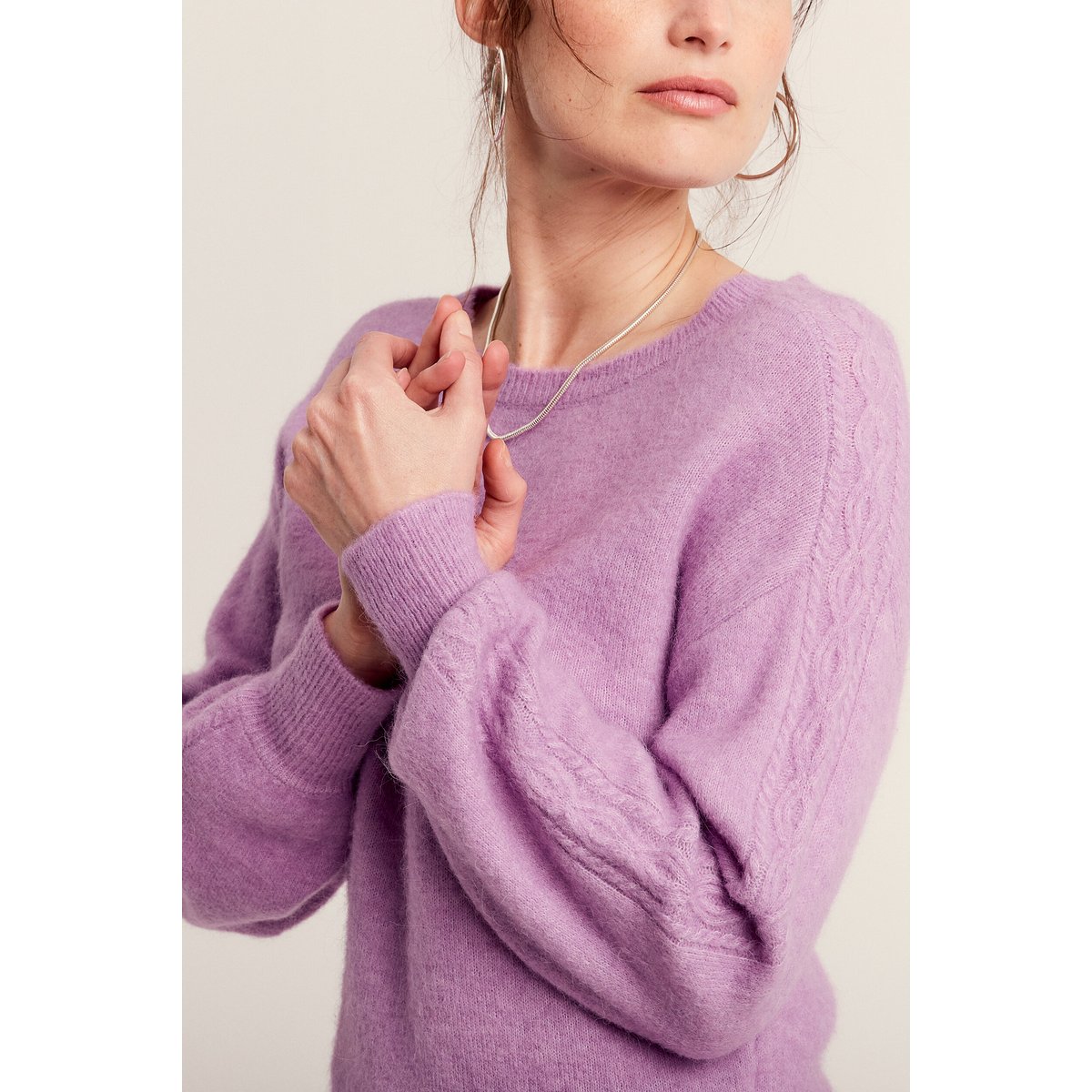 Pull manches longues violet, BREAL