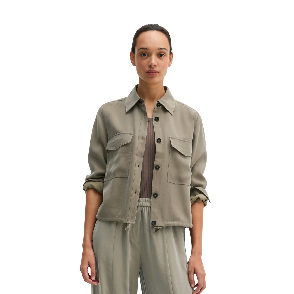 Survêtement régulier en viscose lavée marron, MARC O'POLO