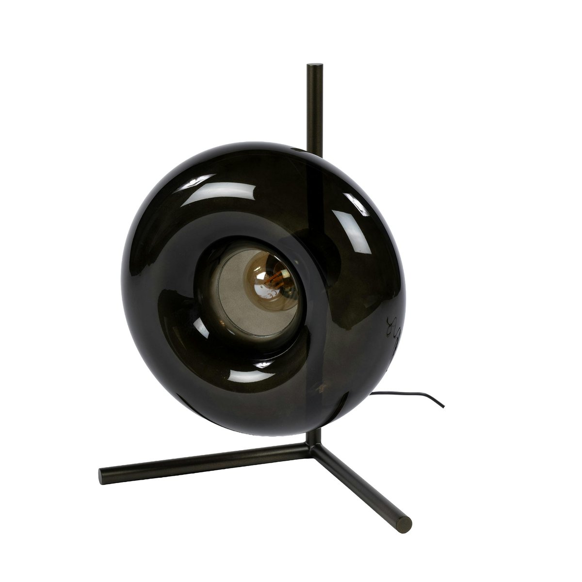 Lampe en verre et métal NIAGARA brun et bronze, PIER IMPORT