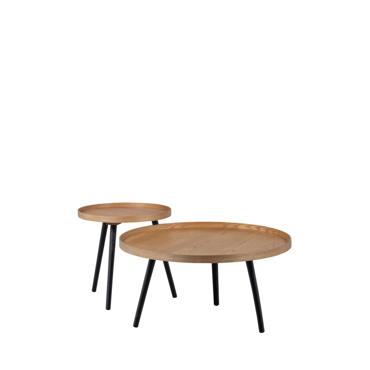 Table d'appoint ronde en bois 45cm- MESA bois clair, WOOOD