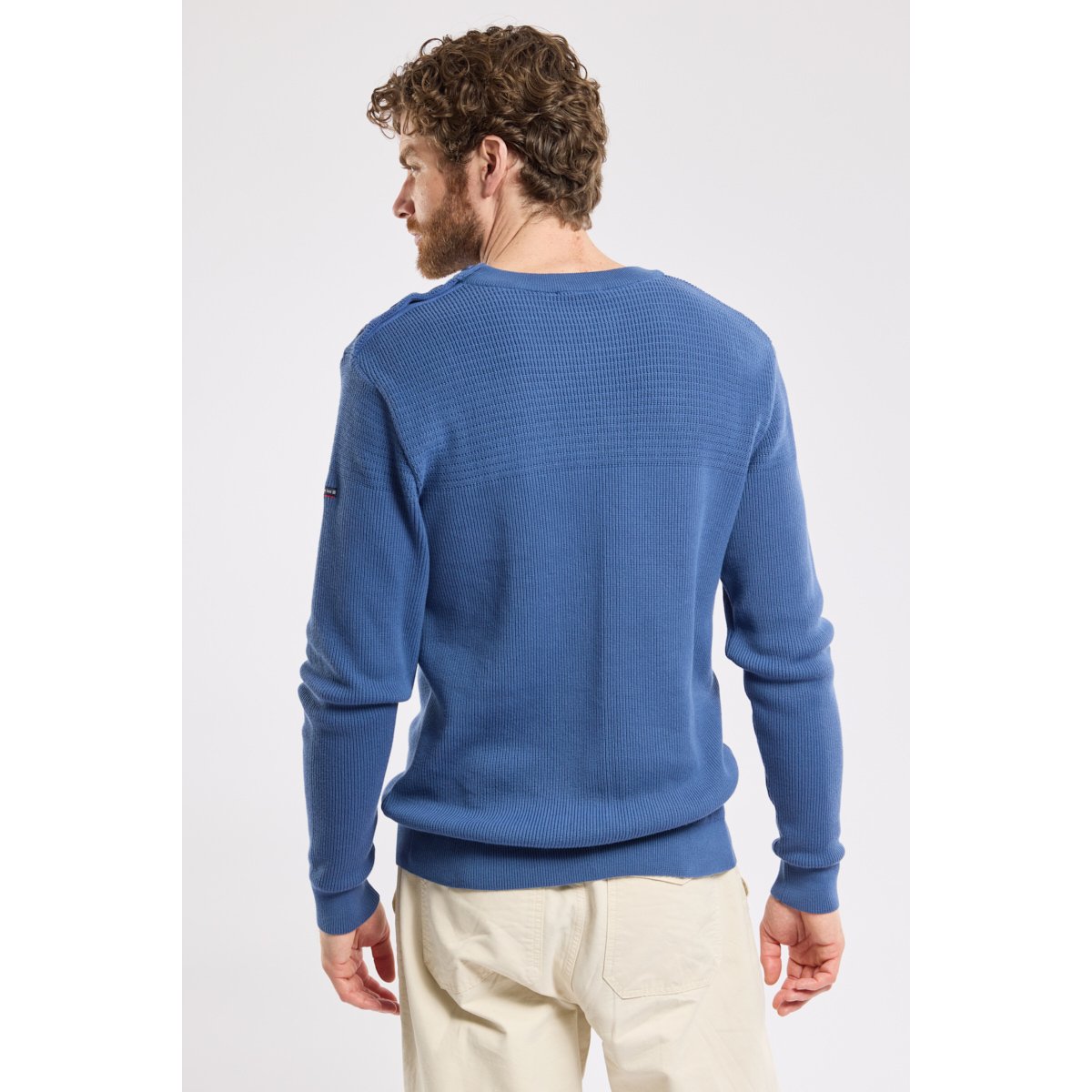 Pull marin maille fantaisie en coton obscur, ARMOR-LUX