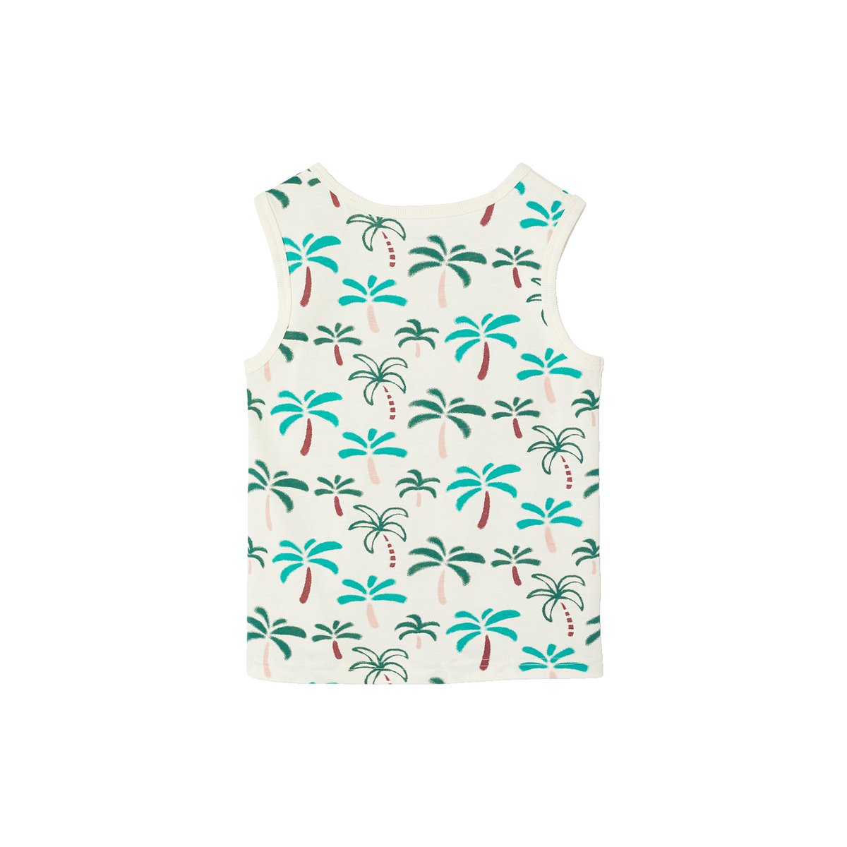 Débardeur imprimé tropical blanc imprimé, VERTBAUDET