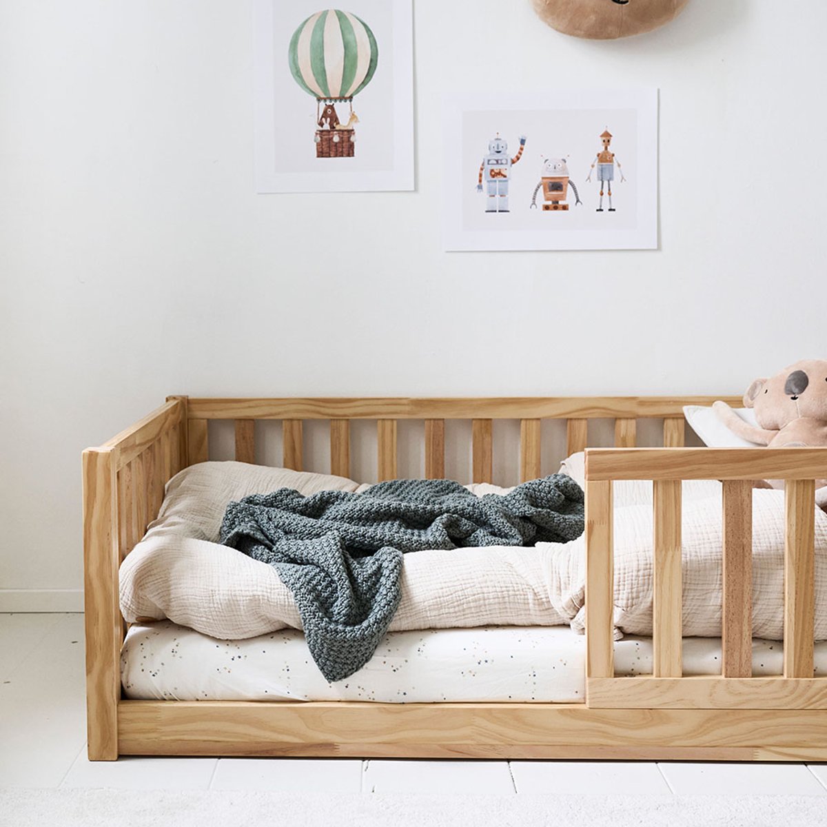 Lit montessori au sol NID naturel, PETITE AMELIE
