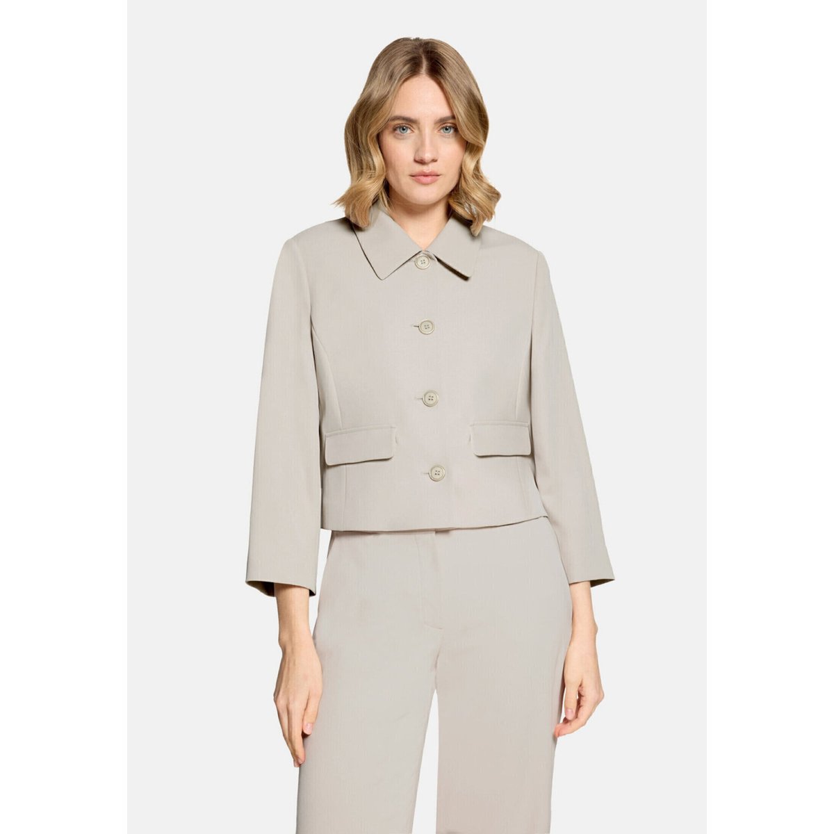 Veste blazer à manches 3/4 gris, BETTY BARCLAY
