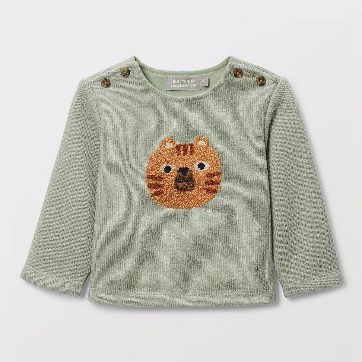 Sweat col rond brodé agave, BOUT'CHOU
