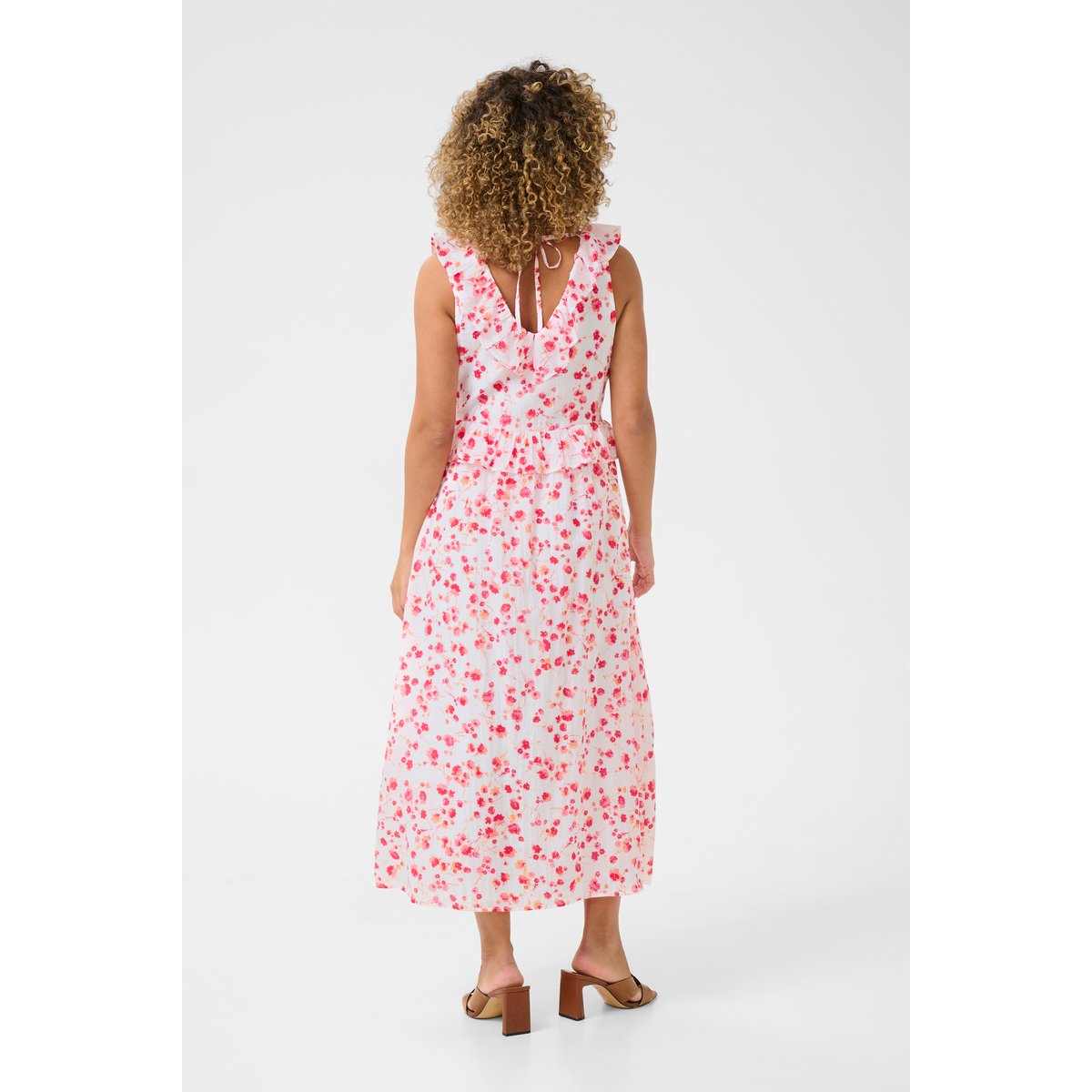 Dress rose rouge flower, CREAM