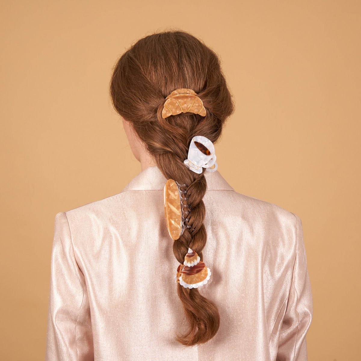 Pince à cheveux BAGUETTE beige, COUCOU SUZETTE