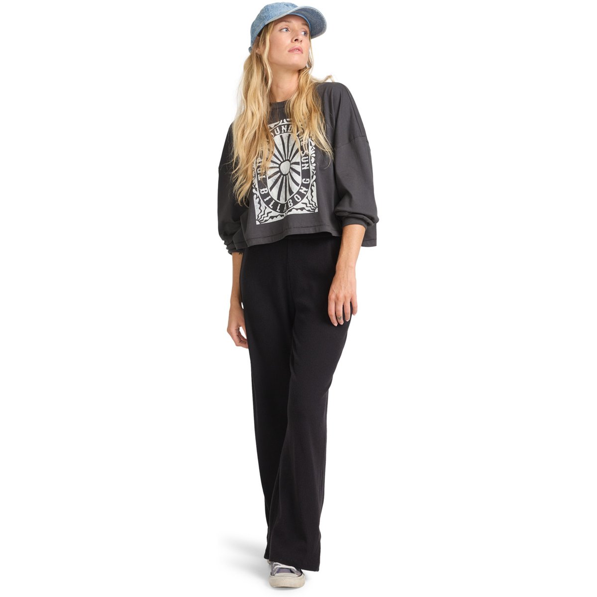 T shirt manches longues TRIP AROUND noir off black, BILLABONG