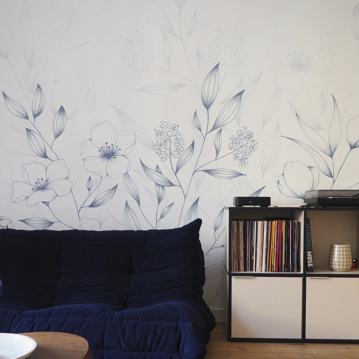 Papier peint panoramique Printemps, Bleu 375 x 250cm bleu, ACTE DECO