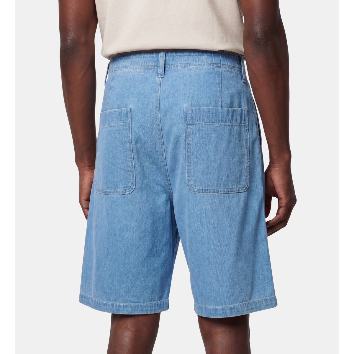Bermuda termunim denim coton bio bleu jean délavé, GALERIES LAFAYETTE