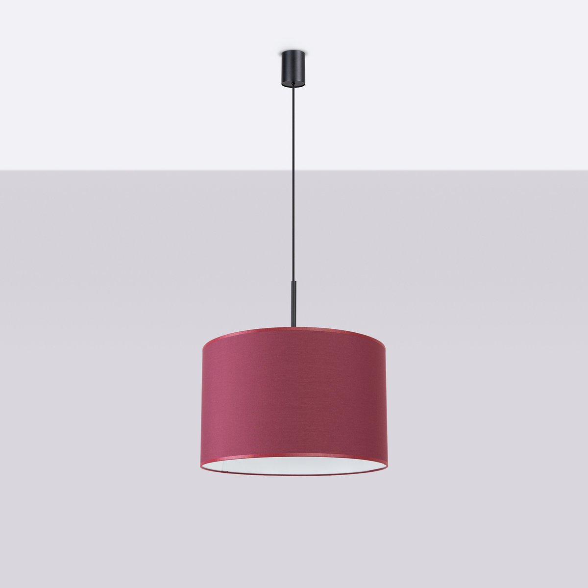 Suspension Tissu Bordeaux E27 1 Nevia bordeaux, EDEN