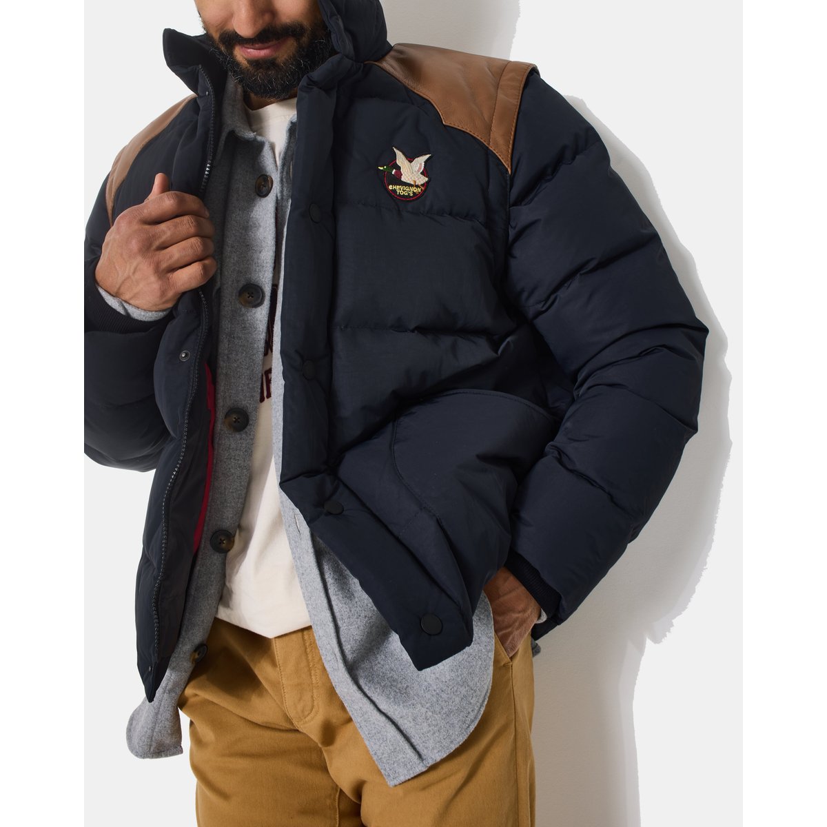Doudoune uni col montant K TOGS noir, CHEVIGNON