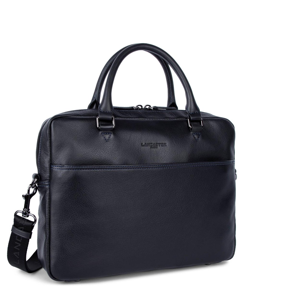 Porte documents SOFT VINTAGE HOMME noir - bleu, LANCASTER