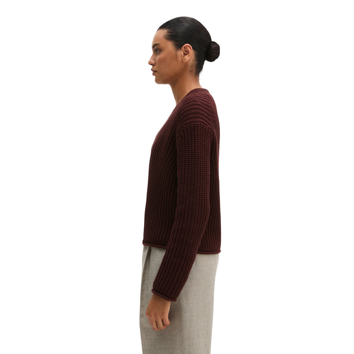 Pull en vrac en mélange de coton organique rouge, MARC O'POLO