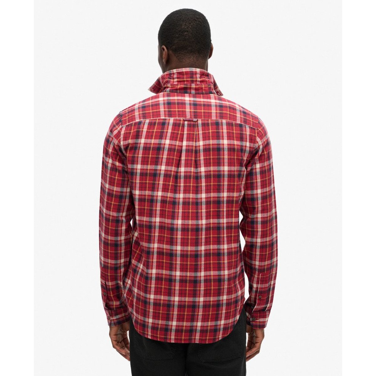 Chemise à carreaux Vintage en coton bio rouge montauk à carreaux, SUPERDRY
