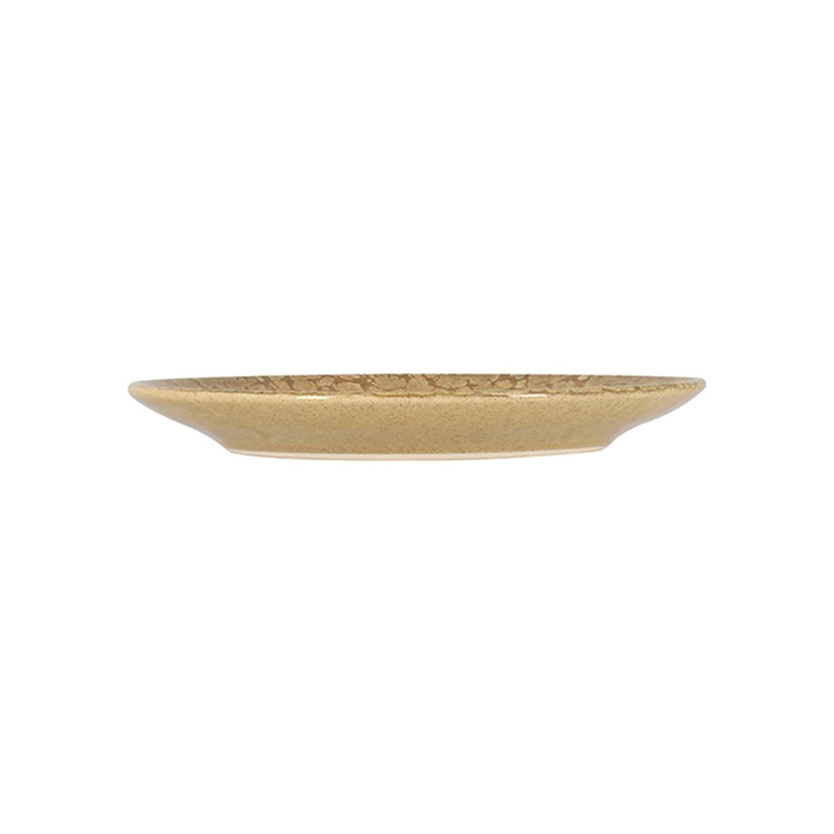 Lot de 6 assiettes à dessert 20cm en grès, NATURA jaune, NOVASTYL