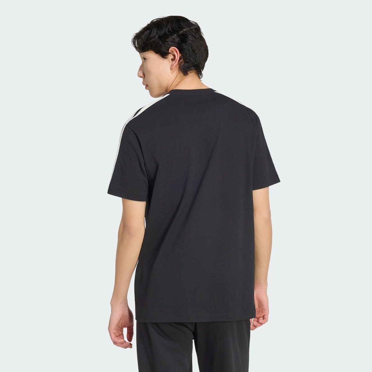 T-Shirt Standard Adidas Kit 3-Stripes T-Shirt Standard Adidas Kit 3-Stripes black / off white, ADIDAS SPORTSWEAR