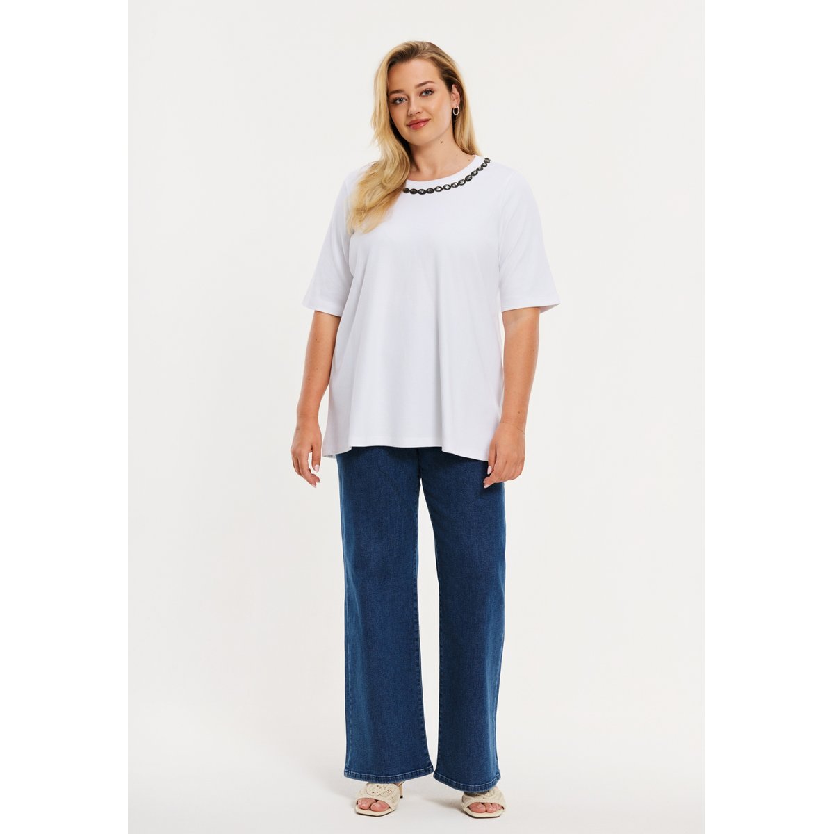 T-shirt Flare Fit blanc, YOEK