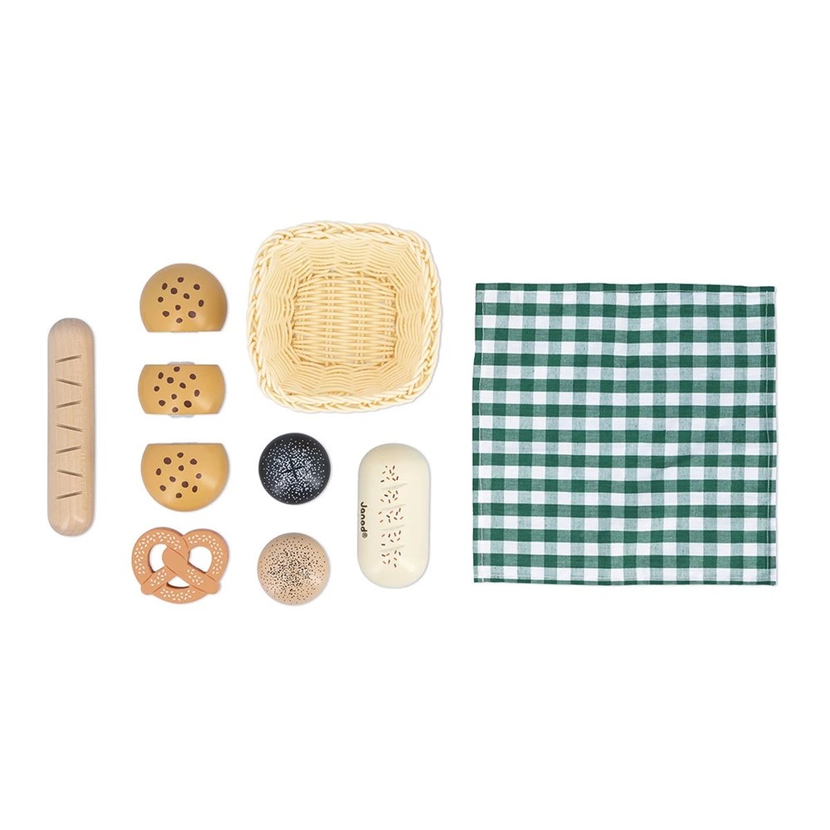 Panier De Boulangerie En Bois Mamie Soleil beige, JANOD