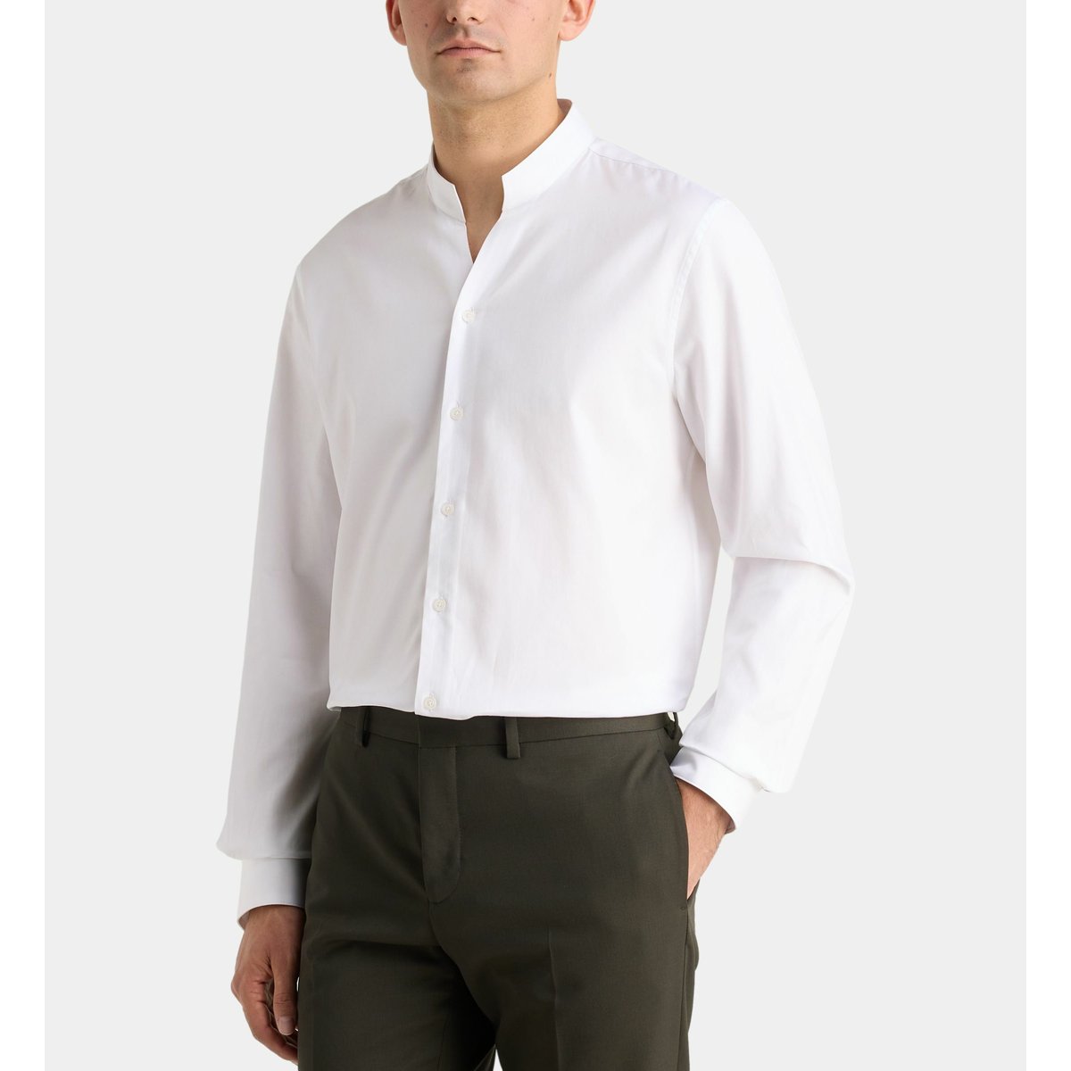 Chemise droite hcari en coton blanc, GALERIES LAFAYETTE