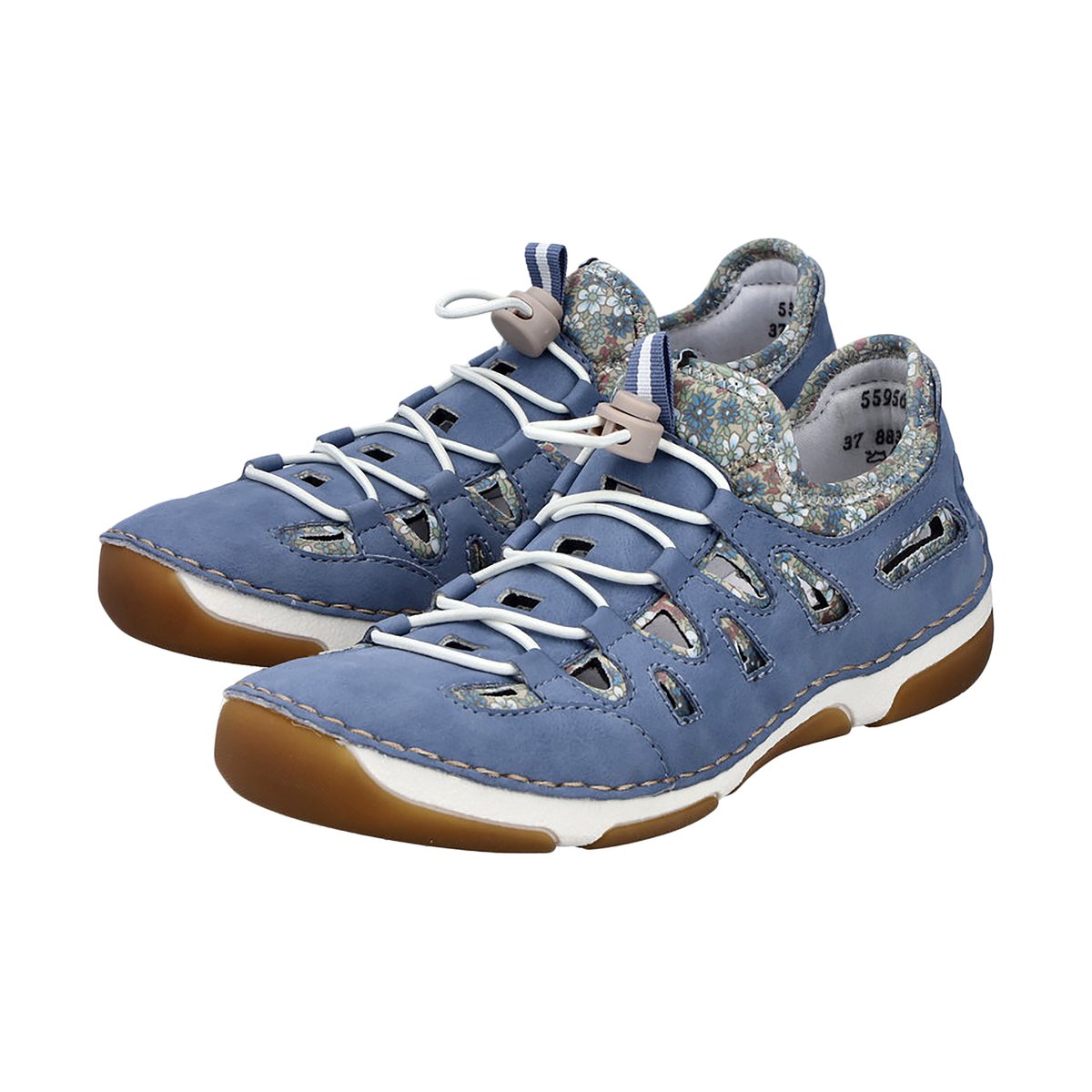 Basket Cuir Morelia bleu, RIEKER