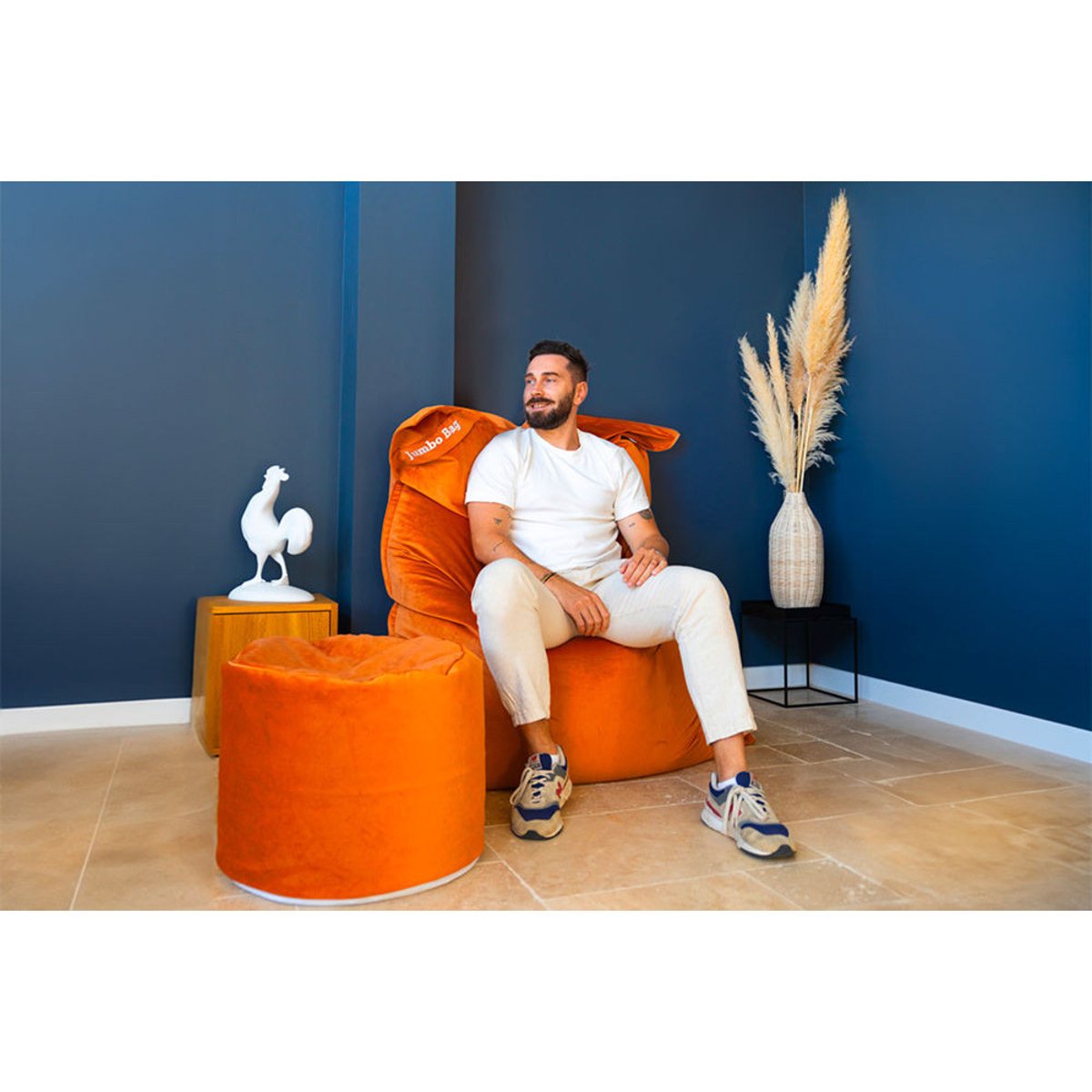 Coussin Géant JUMBO VELOURS terracotta, JUMBO BAG