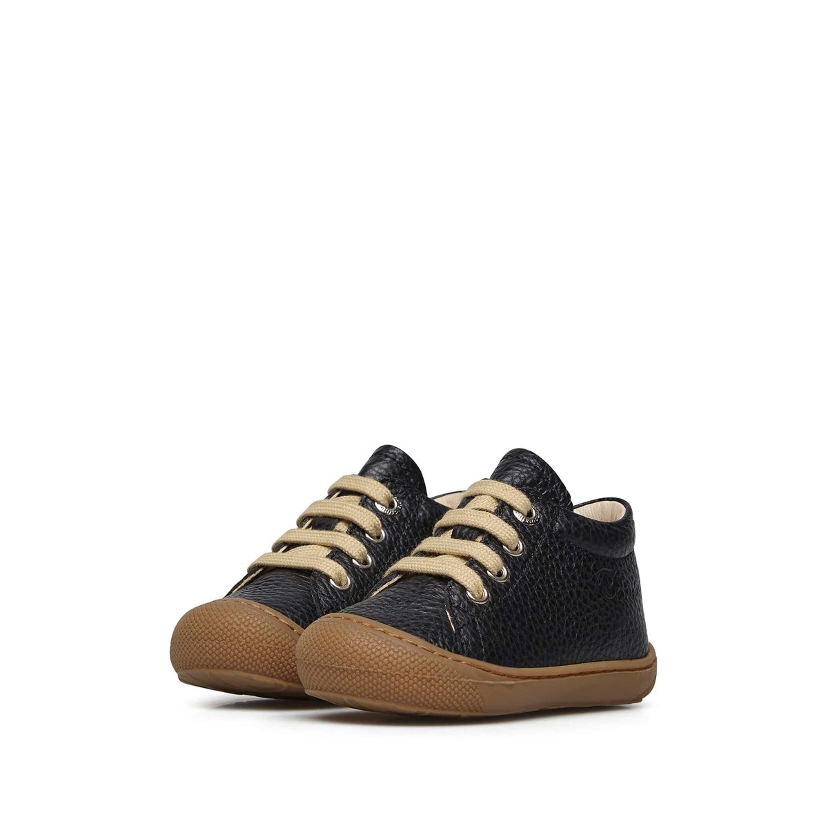Chaussures Premiers Pas En Cuir Cocoon noir, NATURINO