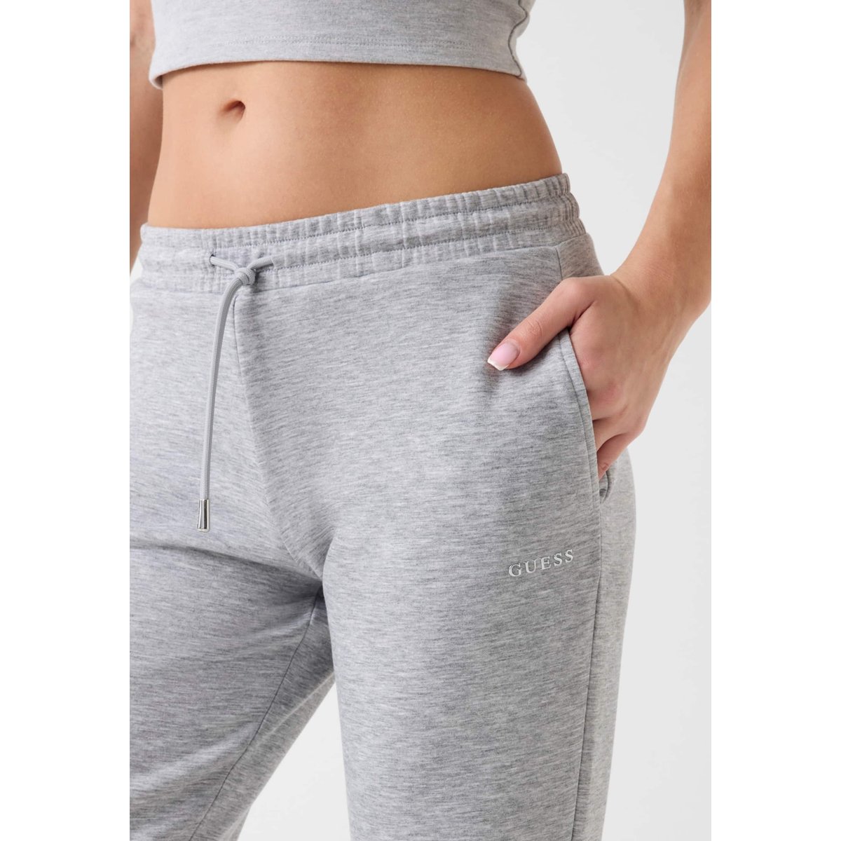 Straight Pantalons Jogger gris, GUESS