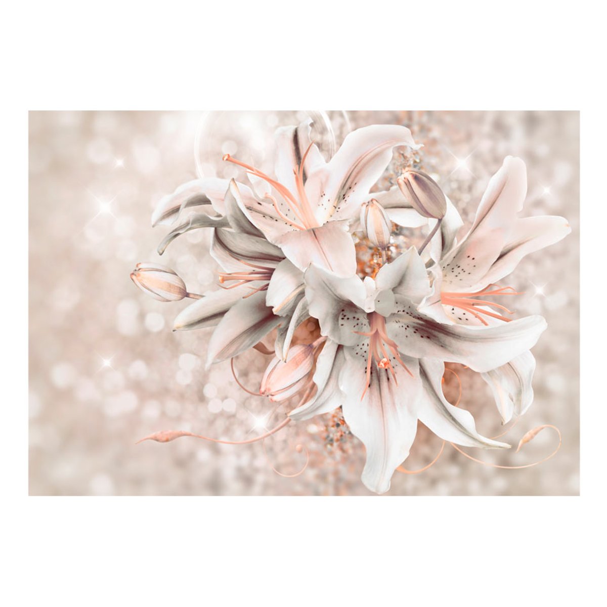 Papier peint intissé panoramique Fleurs Bouquet of Elegance multicouleur, EDEN