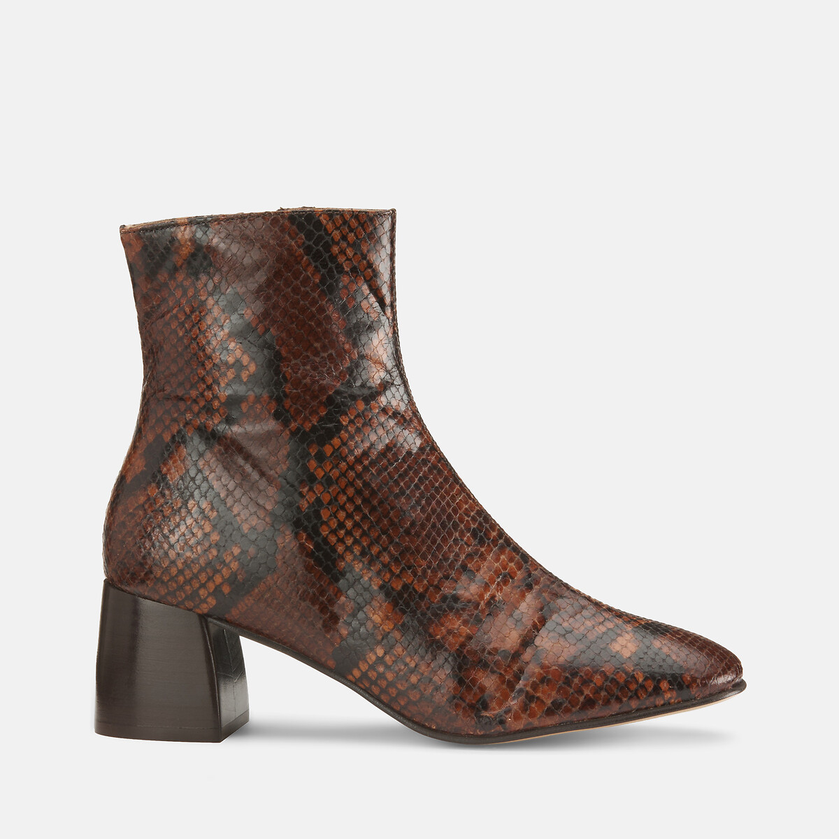 Boots en cuir, imprimé serpent python python, LA REDOUTE COLLECTIONS